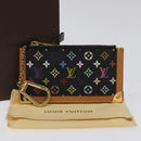 LOUIS VUITTON Multicolor Pochette Cles Coin Purse Black M13664 LV Auth yk18688V-12