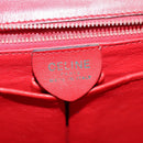 CELINE Shoulder Bag Leather Red Gold Auth yk18689-19
