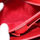 CELINE Shoulder Bag Leather Red Gold Auth yk18689-11