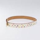 LOUIS VUITTON Monogram Multicolor Ceinture Care Belt White LV Auth yk18692-3