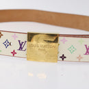 LOUIS VUITTON Monogram Multicolor Ceinture Care Belt White LV Auth yk18692-5