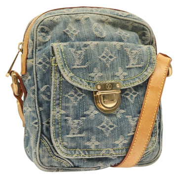 LOUIS VUITTON Monogram Denim Camera Bag Shoulder Bag Blue M95348 LV Auth yk18693