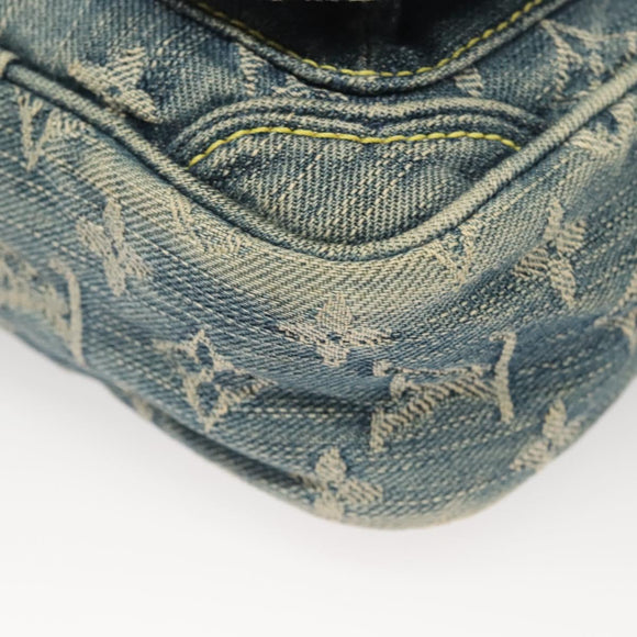 LOUIS VUITTON Monogram Denim Camera Bag Shoulder Bag Blue M95348 LV Auth yk18693