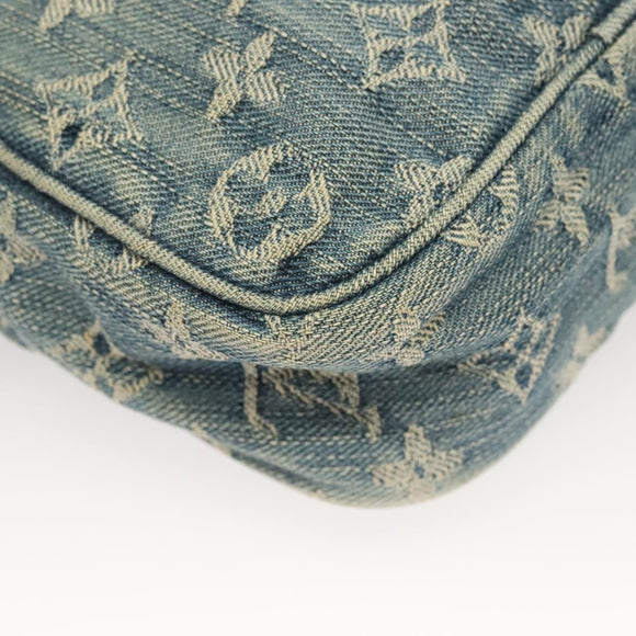 LOUIS VUITTON Monogram Denim Camera Bag Shoulder Bag Blue M95348 LV Auth yk18693
