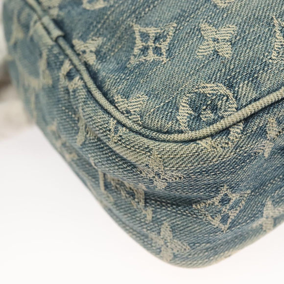 LOUIS VUITTON Monogram Denim Camera Bag Shoulder Bag Blue M95348 LV Auth yk18693
