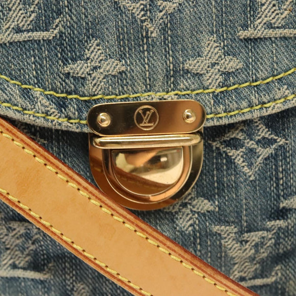 LOUIS VUITTON Monogram Denim Camera Bag Shoulder Bag Blue M95348 LV Auth yk18693