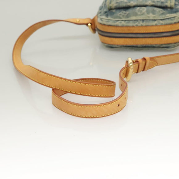 LOUIS VUITTON Monogram Denim Camera Bag Shoulder Bag Blue M95348 LV Auth yk18693