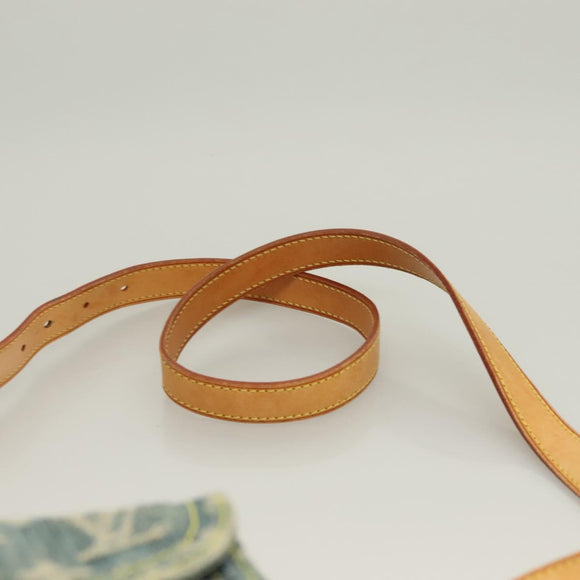 LOUIS VUITTON Monogram Denim Camera Bag Shoulder Bag Blue M95348 LV Auth yk18693