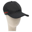 GUCCI GG Canvas Web Sherry Line Cap M Black Red Green 200035 Auth yk18705-1