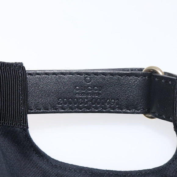 GUCCI GG Canvas Web Sherry Line Cap M Black Red Green 200035 Auth yk18705