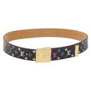 LOUIS VUITTON Monogram Multicolor Ceinture Care Gürtel Schwarz LV Auth yk18706-13