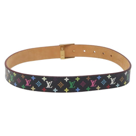 LOUIS VUITTON Monogram Multicolor Ceinture Care Belt Black LV Auth yk18706 - 0