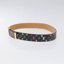 LOUIS VUITTON Monogram Multicolor Ceinture Care Belt Black LV Auth yk18706-3