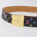 LOUIS VUITTON Monogram Multicolor Ceinture Care Belt Black LV Auth yk18706-5