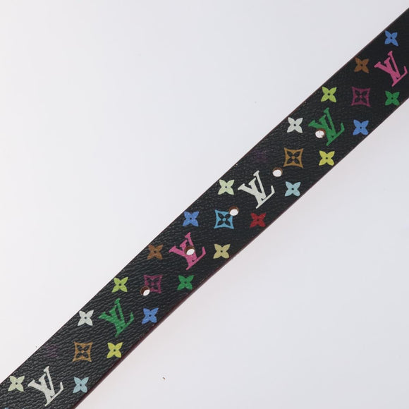 LOUIS VUITTON Monogram Multicolor Ceinture Care Gürtel Schwarz LV Auth yk18706