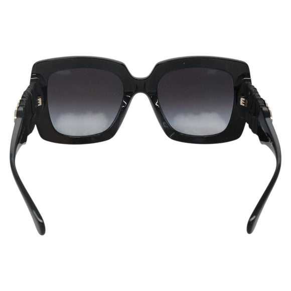 CHANEL COCO Mark Sunglasses plastic Black CC Auth yk18714V