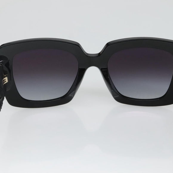 CHANEL COCO Mark Sunglasses plastic Black CC Auth yk18714V