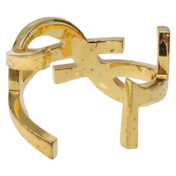 SAINT LAURENT Cassandra Bracelet metal Gold Auth yk18725