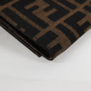 FENDI Zucca Canvas Long Wallet Black Brown Auth yk18739V-15