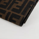 FENDI Zucca Canvas Long Wallet Black Brown Auth yk18739V-16