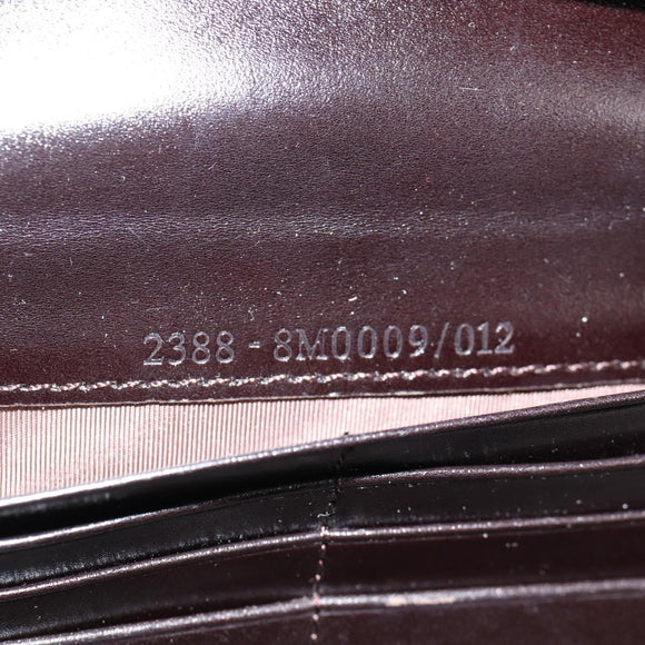 FENDI Zucca Canvas Long Wallet Black Brown Auth yk18739V