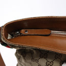 GUCCI GG Canvas Shoulder Bag Beige Silver 308930 Auth yk18742-15