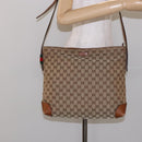 GUCCI GG Canvas Shoulder Bag Beige Silver 308930 Auth yk18742-22