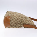 GUCCI GG Canvas Shoulder Bag Beige Silver 308930 Auth yk18742-4