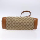 GUCCI GG Canvas Shoulder Bag Beige Silver 308930 Auth yk18742-9