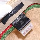 GUCCI Web Sherry Line Hat Abaca Beige Red Green 234137 Auth yk18743-10