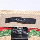 GUCCI Web Sherry Line Hat Abaca Beige Red Green 234137 Auth yk18743-14