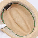 GUCCI Web Sherry Line Hat Abaca Beige Red Green 234137 Auth yk18743-6
