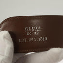 GUCCI Interlocking Belt Leather 33.1"" Black Gold 036 1192 4964 Auth yk18745-9