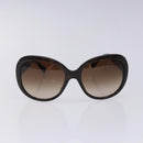 CHANEL Sunglasses Plastic Brown Gold CC Auth yk18748-2
