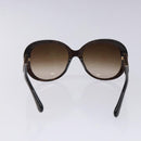 CHANEL Sunglasses Plastic Brown Gold CC Auth yk18748-3