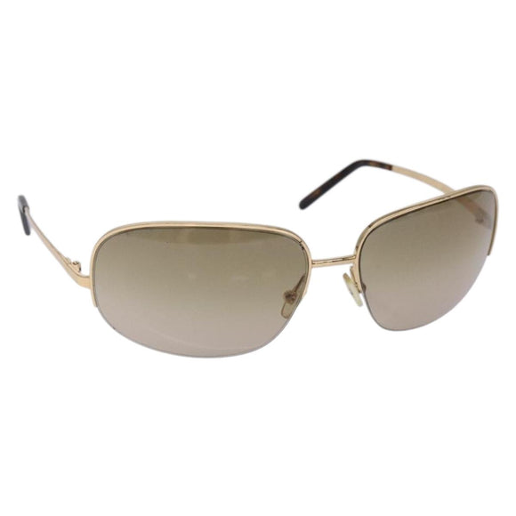 PRADA Sunglasses Metal Gold CC Auth yk18756