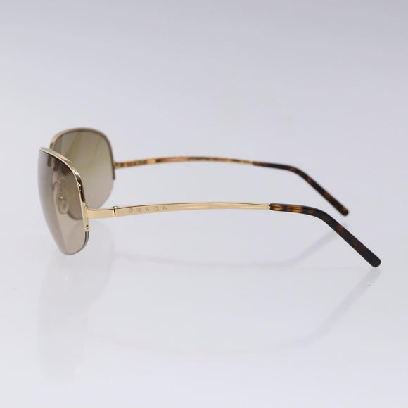 PRADA Sunglasses Metal Gold CC Auth yk18756