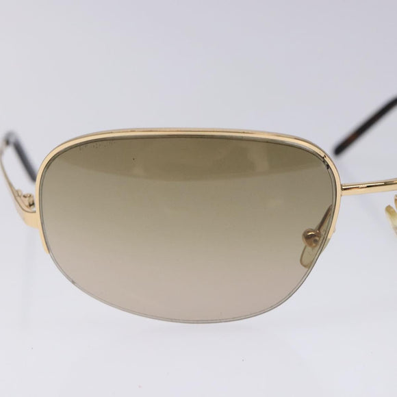 PRADA Sunglasses Metal Gold CC Auth yk18756
