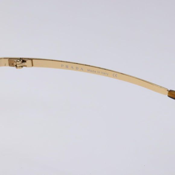 PRADA Sunglasses Metal Gold CC Auth yk18756