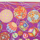 HERMES Carre 90 Scarf ""L’Art du Temari"" Silk Purple gray Auth yk18757-3