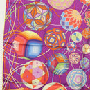 HERMES Carre 90 Scarf ""L’Art du Temari"" Silk Purple gray Auth yk18757-5