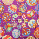 HERMES Carre 90 Scarf ""L’Art du Temari"" Silk Purple gray Auth yk18757-6