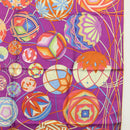 HERMES Carre 90 Scarf ""L’Art du Temari"" Silk Purple gray Auth yk18757-7