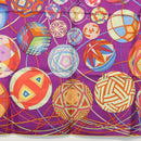 HERMES Carre 90 Scarf ""L’Art du Temari"" Silk Purple gray Auth yk18757-9