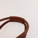 FENDI Pecan Canvas Boston Bag PVC Black Brown gold Auth yk18761-8