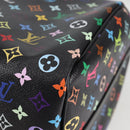 LOUIS VUITTON Multicolor Keepall Bandouliere 50 Bag Black M13745 Auth yk18768SM-16