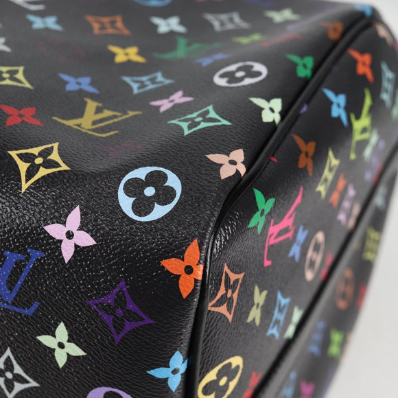 LOUIS VUITTON Multicolor Keepall Bandouliere 50 Bag Black M13745 Auth yk18768SM