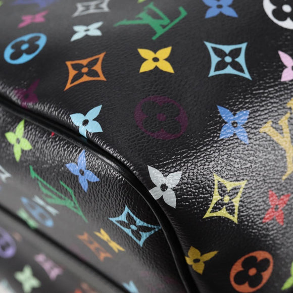 LOUIS VUITTON Multicolor Keepall Bandouliere 50 Bag Black M13745 Auth yk18768SM