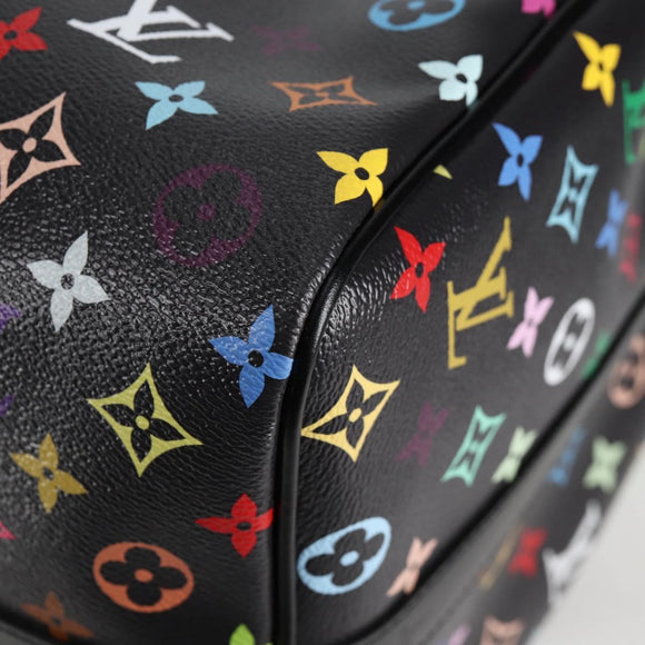 LOUIS VUITTON Multicolor Keepall Bandouliere 50 Bag Black M13745 Auth yk18768SM