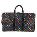LOUIS VUITTON Multicolor Keepall Bandouliere 50 Bag Black M13745 Auth yk18768SM-13